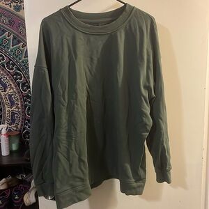Lululemon Dark Olive Perfectly OverSized CrewNeck